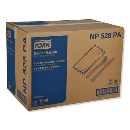 Advanced Dinner Napkins, 2-Ply, 15 x 17, 1/8 Fold, White, 100/PK, 28 PK/CT