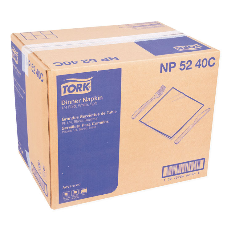 Advanced Dinner Napkins, 2-Ply, 15 x 16.25, White, 375/Pack, 8 Packs/Carton