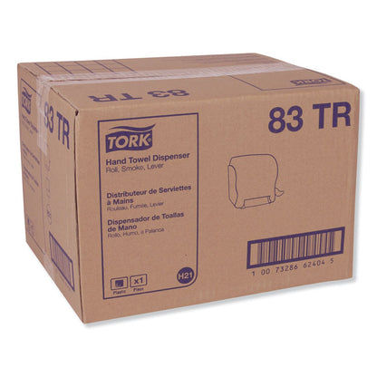 Compact Hand Towel Roll Dispenser, 12.49 x 8.6 x 12.82, Smoke