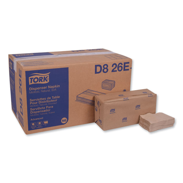 Advanced Soft Minifold Dispenser Napkins, 1-Ply, 13 x 12, Natural, 6,000/Carton