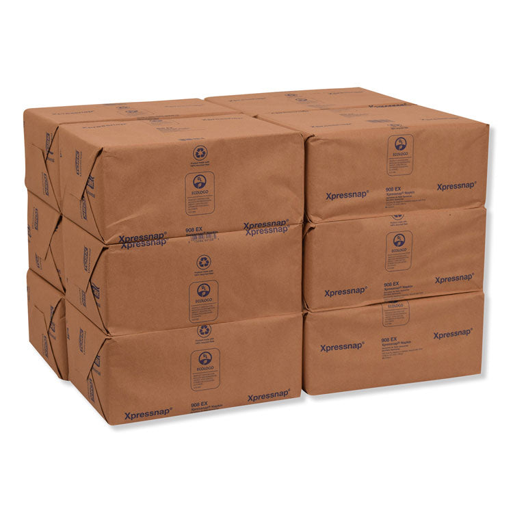 Xpressnap Interfold Dispenser Napkins, 1-Ply, 13 x 8.5, Natural, 500/Pack, 12 Packs/Carton