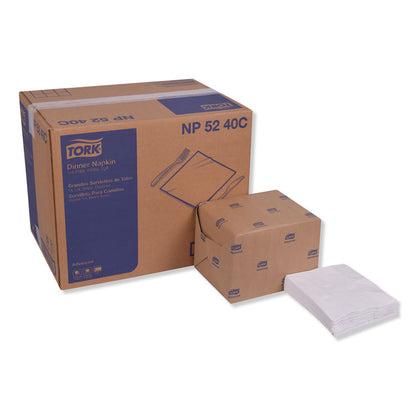 Advanced Dinner Napkins, 2-Ply, 15 x 16.25, White, 375/Pack, 8 Packs/Carton