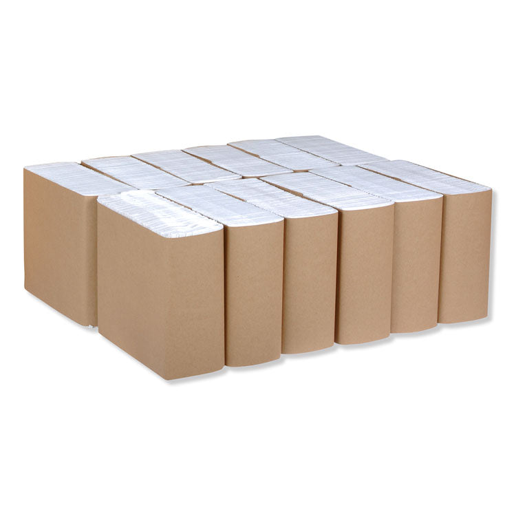 Universal Dinner Napkins, 1-Ply, 15 x 17, 1/8 Fold, White, 3000/Carton
