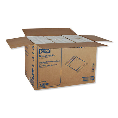 Universal Dinner Napkins, 1-Ply, 17 x 17, 1/4 Fold, White, 4008/Carton