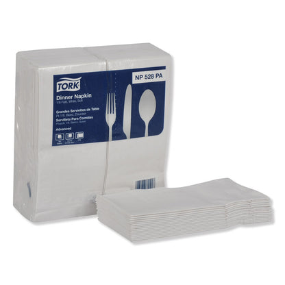 Advanced Dinner Napkins, 2-Ply, 15 x 17, 1/8 Fold, White, 100/PK, 28 PK/CT