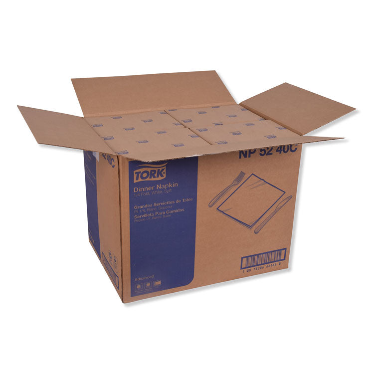 Advanced Dinner Napkins, 2-Ply, 15 x 16.25, White, 375/Pack, 8 Packs/Carton