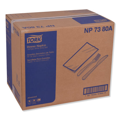Advanced Dinner Napkin, 3-Ply, 17 x 16.12, 1/8 Fold, White,1,740/Carton