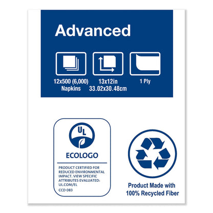 Advanced Soft Minifold Dispenser Napkins, 1-Ply, 13 x 12, White, 6,000/Carton