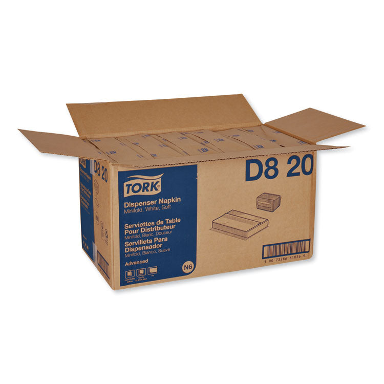 Advanced Soft Minifold Dispenser Napkins, 1-Ply, 13 x 12, White, 6,000/Carton