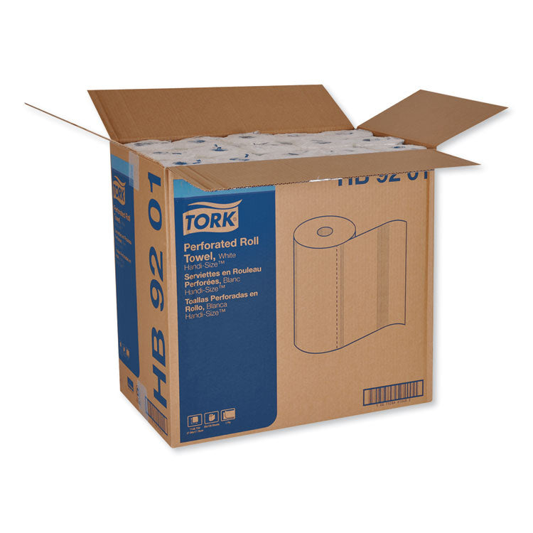 Handi-Size Perforated Kitchen Roll Towel, 2-Ply, 11 x 6.75, White, 120/Roll, 30/Carton