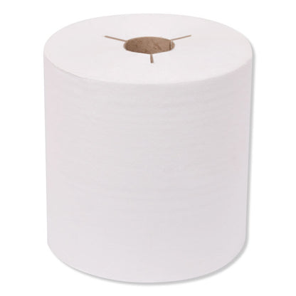 Universal Hand Towel Roll, Notched, 1-Ply, 8" x 800 ft, White, 6 Rolls/Carton