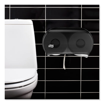Twin Jumbo Roll Bath Tissue Dispenser, 19.29 x 5.51 x 11.83, Smoke/Gray