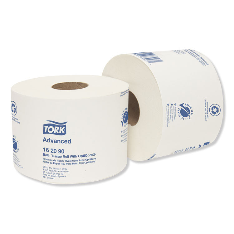 Advanced Bath Tissue Roll with OptiCore, Septic Safe, 2-Ply, White, 865 Sheets/Roll, 36 Rolls/Carton