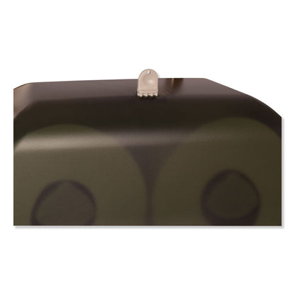 Twin Jumbo Roll Bath Tissue Dispenser, 19.29 x 5.51 x 11.83, Smoke/Gray