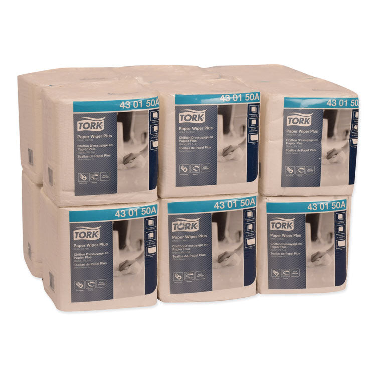 Paper Wiper Plus, 12.5 x 13, White, 1/4 Fold, 90/Pack, 12 Packs/Carton