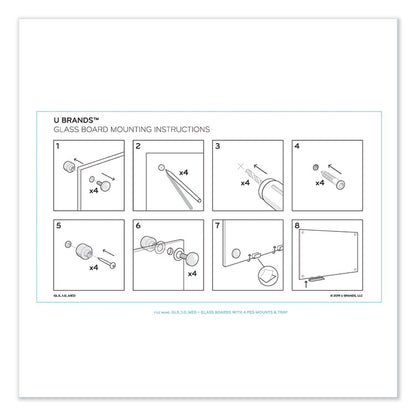 Magnetic Glass Dry Erase Board Value Pack, 36" x 36" (Actual Size: 35" x 35"), Frosted White Surface