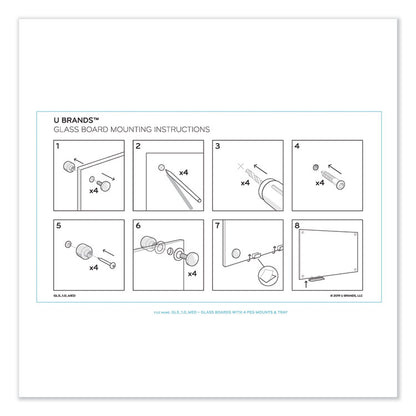 Magnetic Glass Dry Erase Board Value Pack, 48" x 36" (Actual Size: 47" x 35"), Frosted White Surface