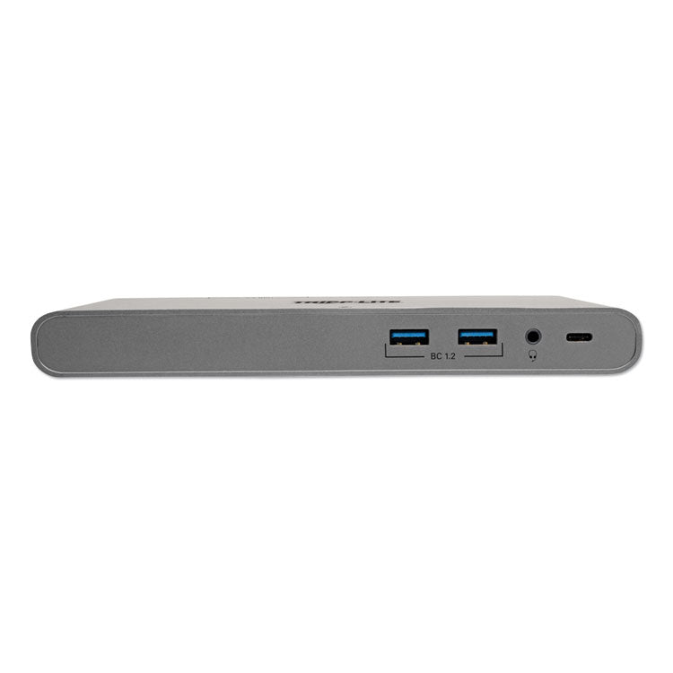 USB Type-C Docking Station, 3.5mm/Displayport/HDMI/RJ45/Thunderbolt 3/USB A/USB C/VGA, Silver