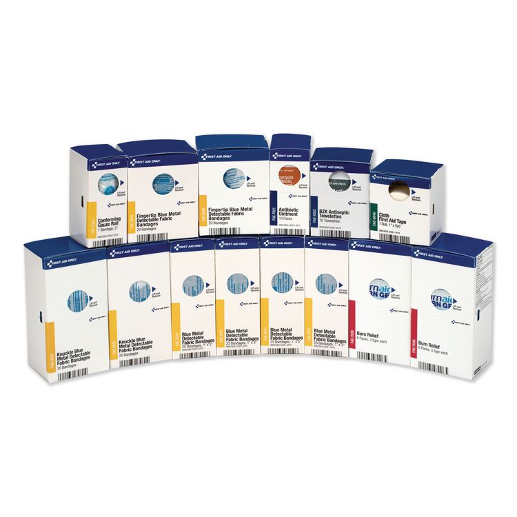 SmartCompliance ez Refill System First Aid Cabinet Refill for Food Service, 214 Pieces