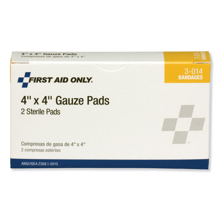 Gauze Pads, Sterile, 4 x 4, 2/Box