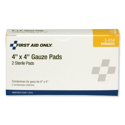 Gauze Pads, Sterile, 4 x 4, 2/Box