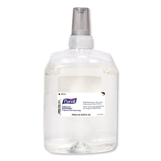 Professional REDIFOAM Foam Soap Refill, Fragrance-Free, 2,000 mL, 4/Carton