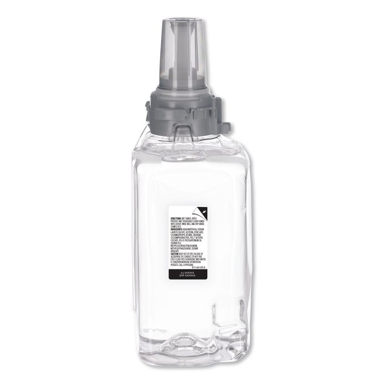 Clear and Mild Foam Handwash Refill, For ADX-12 Dispenser, Fragrance-Free, 1,250 mL, 3/Carton