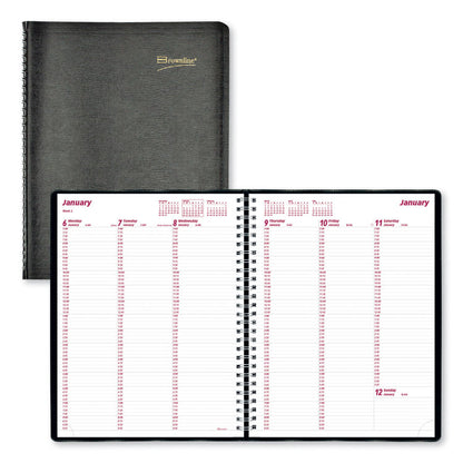 Essential Collection Weekly Appointment Book in Columnar Format, 11 x 8.5, Black Cover, 12-Month (Jan to Dec): 2026