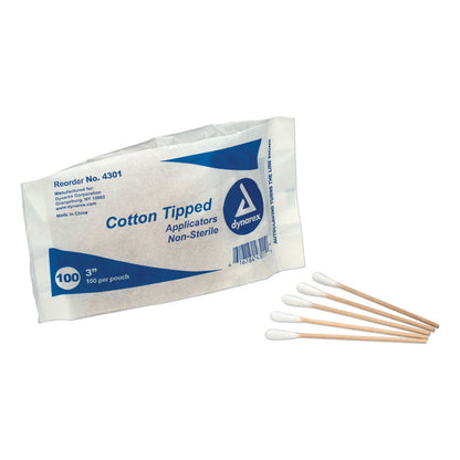 Refill for SmartCompliance General Business Cabinet, Cotton-Tipped Applicators, 3", 100 Pieces