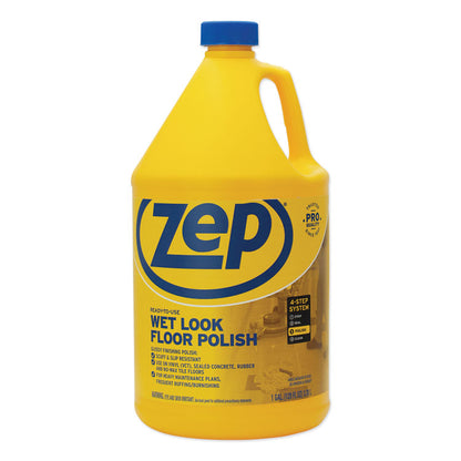 Wet Look Floor Polish, 1 gal Bottle, 4/Carton