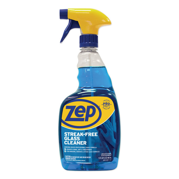 Streak-Free Glass Cleaner, 32 oz Spray Bottle, 12/Carton
