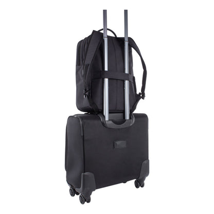 Cadence 2 Section Business Backpack, Fits Devices Up to 15.6", Polyester, 6 x 6 x 17, Charcoal