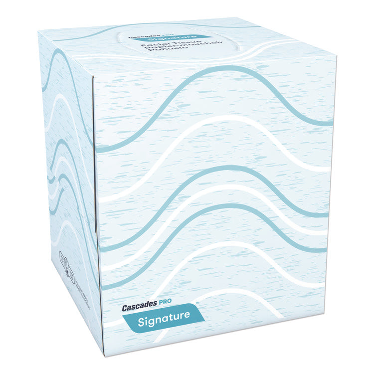 Signature Facial Tissue, Cube Box, 2-Ply, White, 90 Sheets/Box, 36 Boxes/Carton