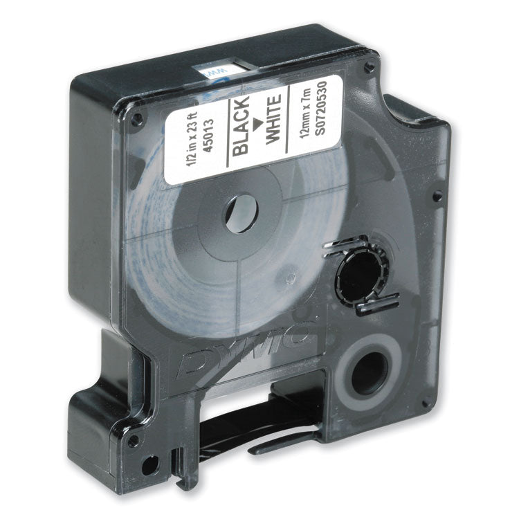 7510016576746, SKILCRAFT Dymo Label Cassette, 0.5" x 24 ft, Black/White