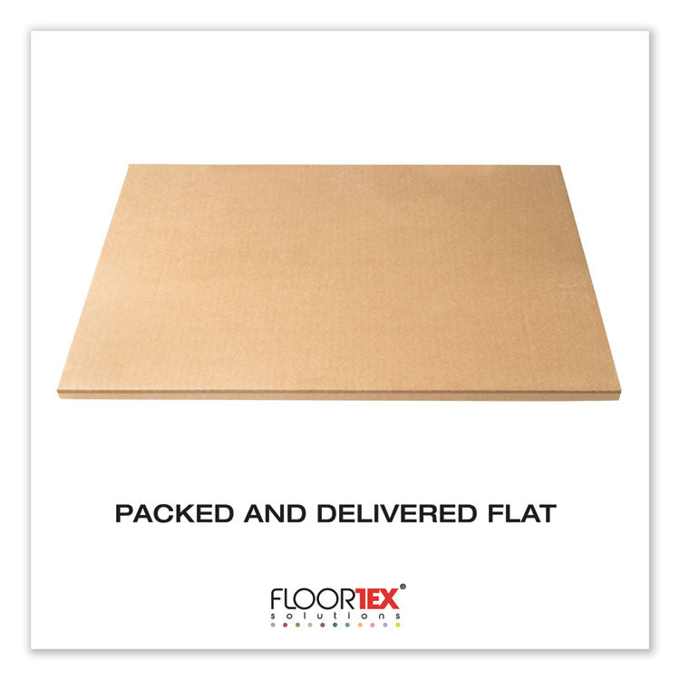 Cleartex MegaMat Heavy-Duty Polycarbonate Mats for Flat to Plush Pile Carpeted and Hard Floors, Rectangular, 46" x 60", Clear