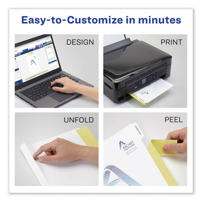 Customizable Print-On Dividers, Unpunched, 5-Tab, 11 x 8.5, White, 5 Sets