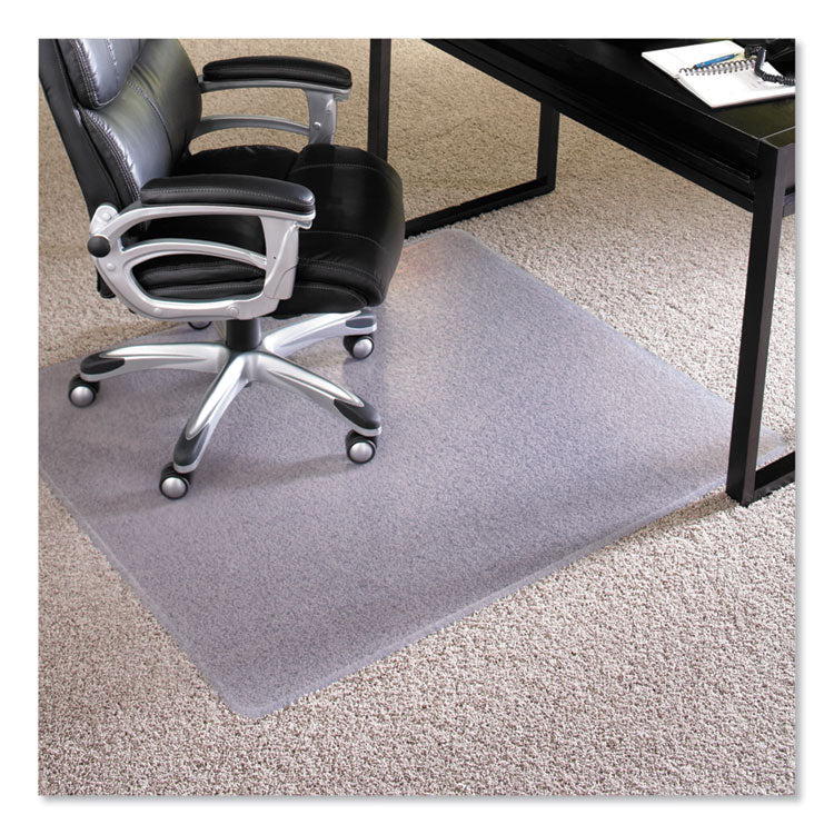 EverLife Intensive Use Chair Mat for High to Extra-High/Plush Pile Carpeted Floors, Rectangular, 46" x 60", Clear
