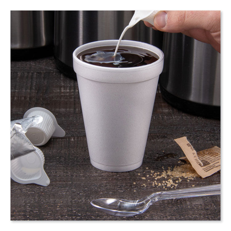 Foam Drink Cups, 12 oz, White, 25/Bag,  40 Bags/Carton