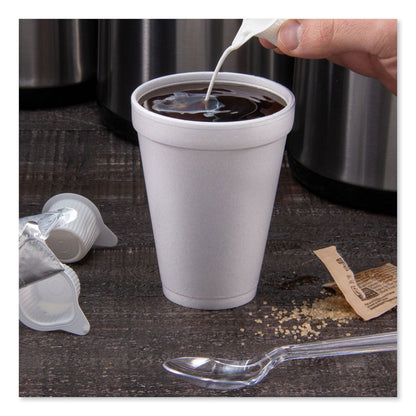 Foam Drink Cups, 12 oz, White, 25/Bag,  40 Bags/Carton