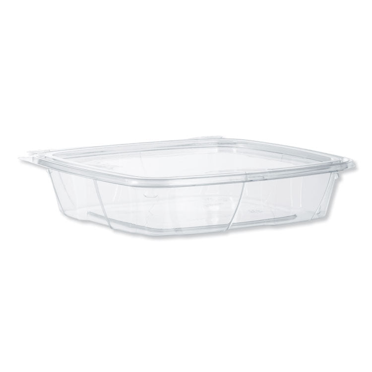 ClearPac SafeSeal Tamper-Resistant/Evident Containers, Flat Lid, 35 oz, Clear, Plastic, 100/Bag, 2 Bags/Carton