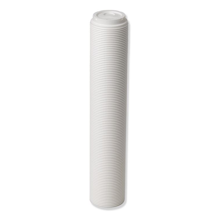 Dome Hot Drink Lids, WiseSize, Fits 8 oz Hot Cups, Plastic, White, 100/Sleeve, 10 Sleeves/Carton