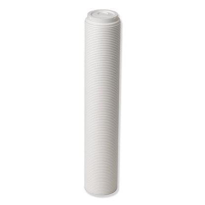Dome Hot Drink Lids, WiseSize, Fits 8 oz Hot Cups, Plastic, White, 100/Sleeve, 10 Sleeves/Carton