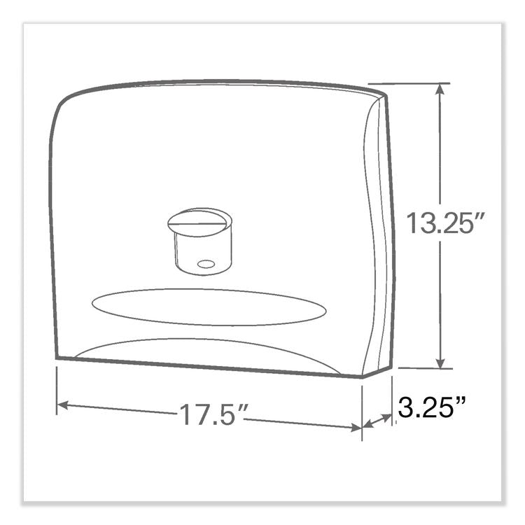 Personal Seat Cover Dispenser, 17.5 x 2.25 x 13.25, White