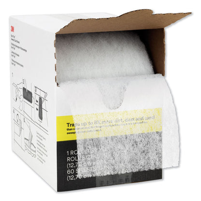 Easy Trap Duster Sweep and Dust Sheets, 5" x 30 ft, White, 60 Sheet Roll/Box