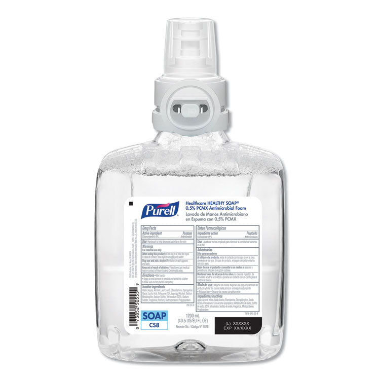 Healthcare HEALTHY SOAP 0.5% PCMX Antimicrobial Foam Refill, For CS8 Dispensers, Light Floral Scent, 1,200 mL, 2/Carton