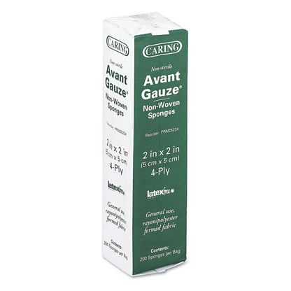 Gauze Sponges, Non-Sterile, 4-Ply, 2 x 2, 200/Box