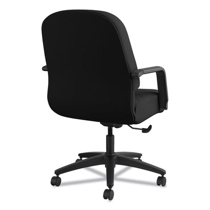 Pillow-Soft 2090 Series Managerial Mid-Back Swivel/Tilt Chair, Supports Up to 300 lb, 17" to 21" Seat Height, Black