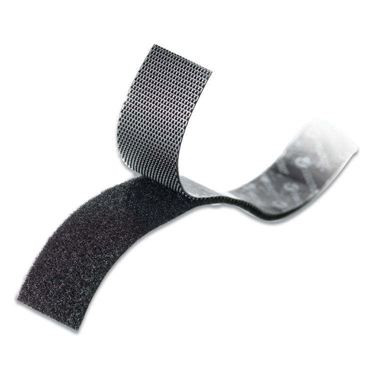 Low-Profile Industrial-Strength Heavy-Duty Fasteners, 1" x 10 ft, Black