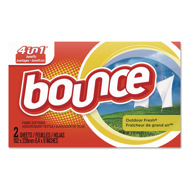Fabric Softener Sheets, Coin Vend, Outdoor Fresh Scent, 2 Sheets/Box, 156 Boxes/Carton