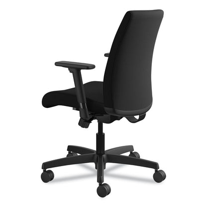 Ignition Series Fabric Low-Back Task Chair, Supports Up to 300 lb, 17" to 21.5" Seat Height, Black
